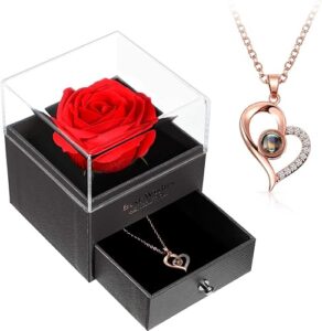 necklace Affordable Valentine’s Day Gifts for Her / wife / Girlfriend rose