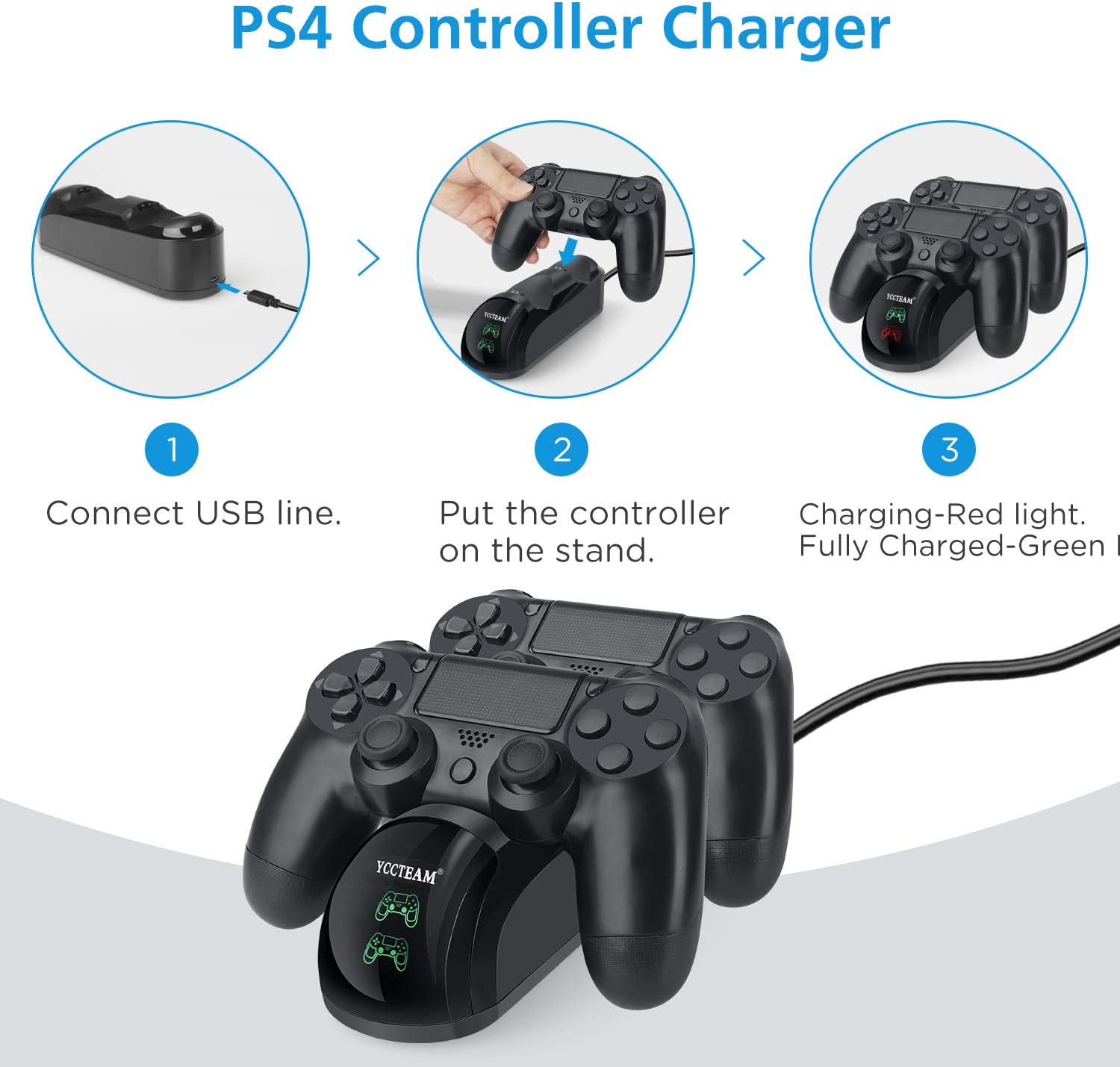 Chargeur de manette PS4, support de station d'accueil pour manette PS4 – Image 3