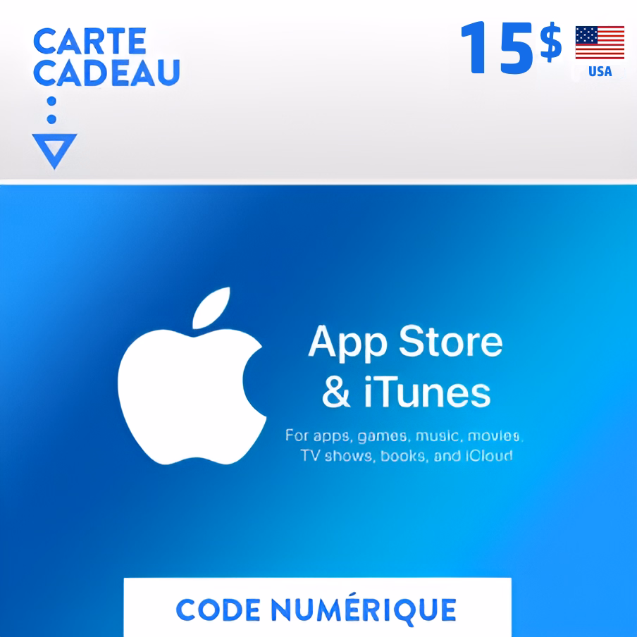 cartes itunes 15 usd