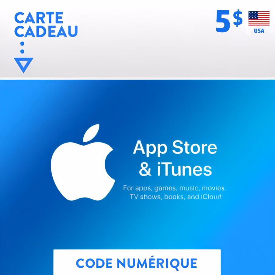 Cartes itunes 5 usd